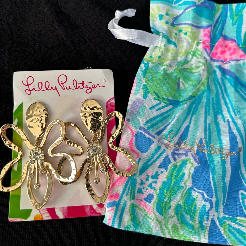 Lilly Pulitzer Gold Butterfly Earrings